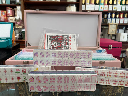 Mahjong Set Imperial Garden Pearlized Pink