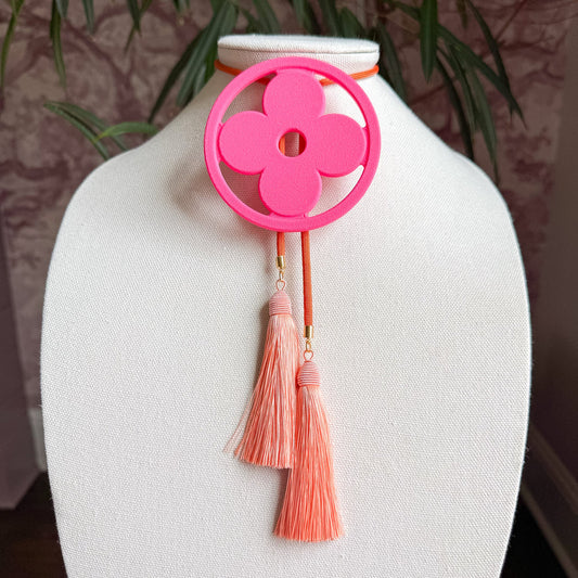 Bolo Clover Flamingo Pink with Solar Orange & Peach