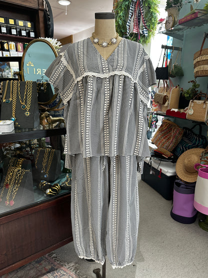 TOP GINGHAM OVERSIZED