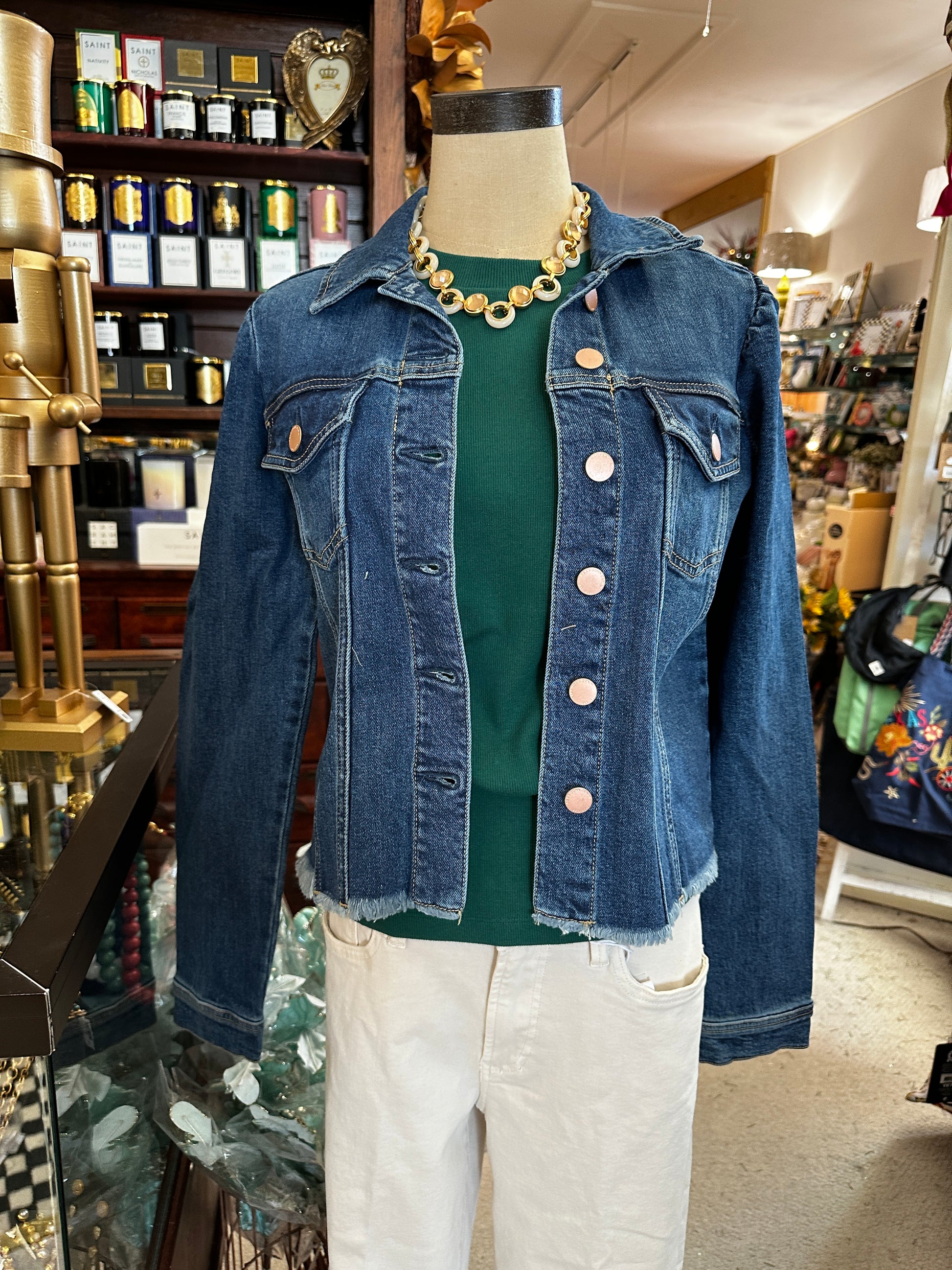 dear John denim jacket with fray 