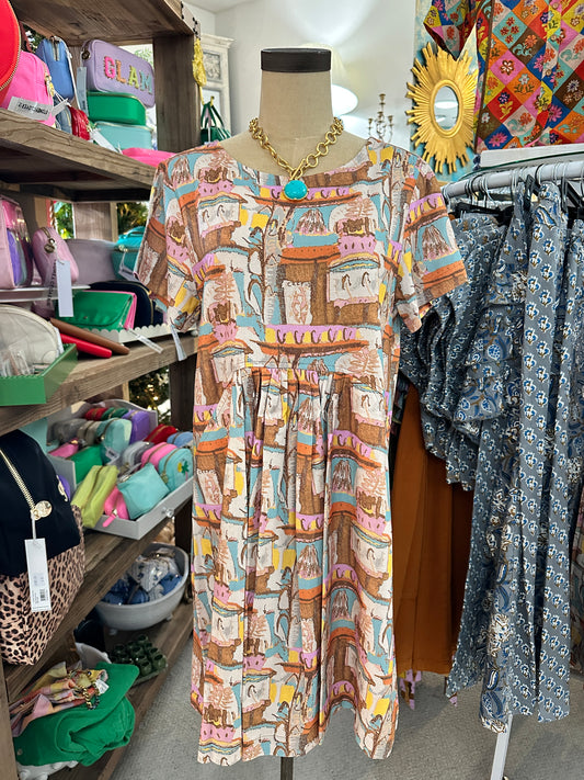 neutral pattern Ivy Jane dress 