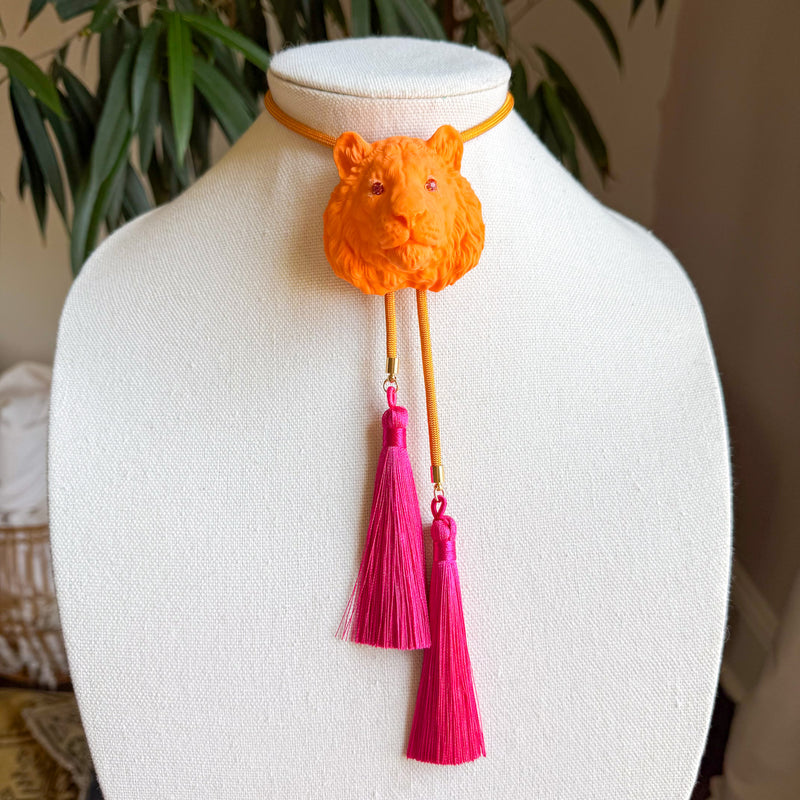 Bolo Tiger Orange Citrus with Golden Yellow & Fuchsia
