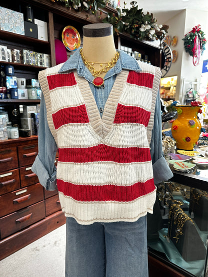 Elan Top Slate Sleeveless Sweater