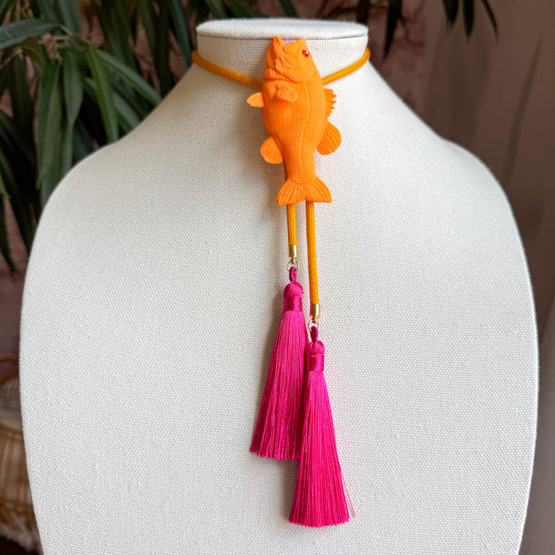 Bolo Fish Orange Citrus with Golden Yellow & Fuchsia