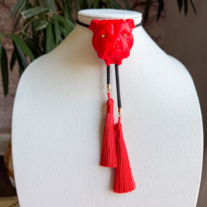 Bolo Bulldog Candy Red with Black & Red