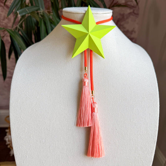 Bolo Lone Star Lime Green with Solar Orange & Peach