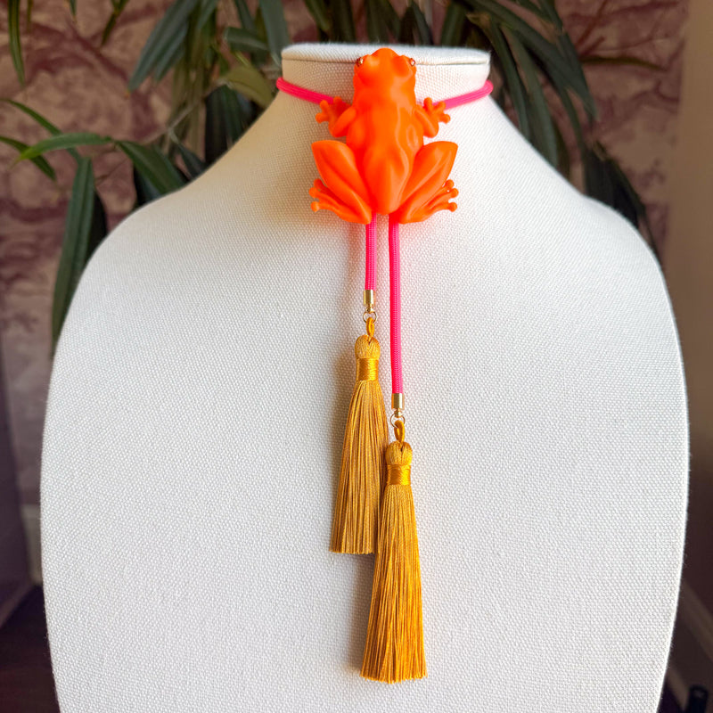 Bolo Tree Frog Burnt Orange with Neon Pink & Golden Yellow