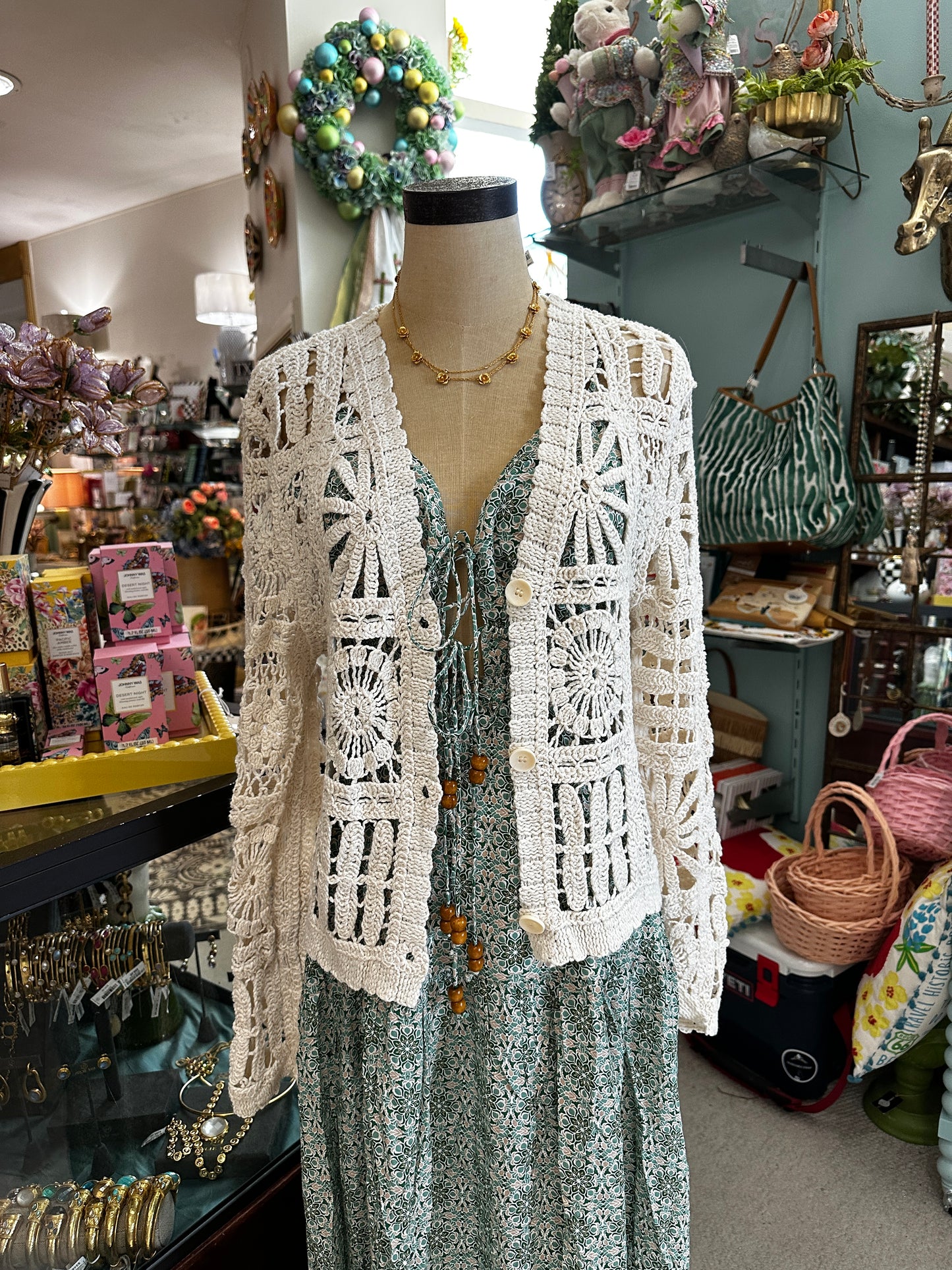 Elan Sweater Cardi Open Knit