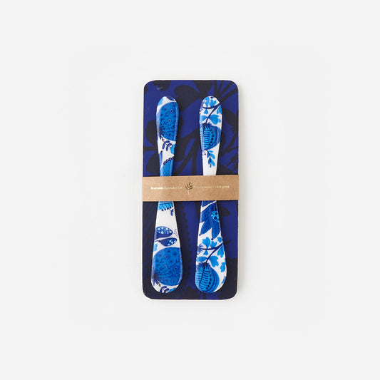Spreader Set Blue & White  on Backer Card
