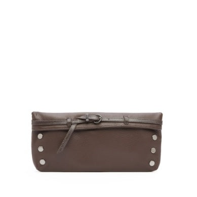 Hammitt INVITATION CLUTCH Belted Espresso / Gunmetal