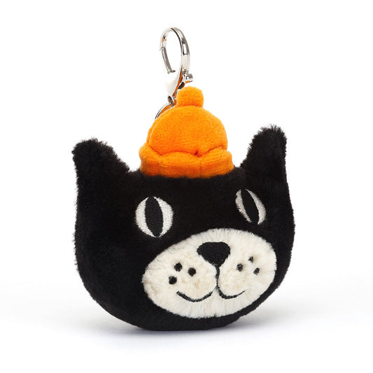 JellyCat) Bag Charm Cat Head Jellycat Jack 5"