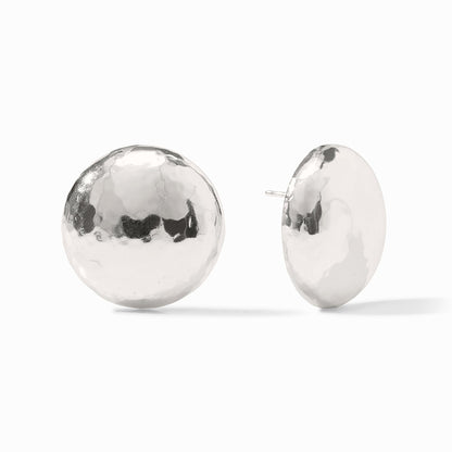 Julie Vos statement stud earrings silver 