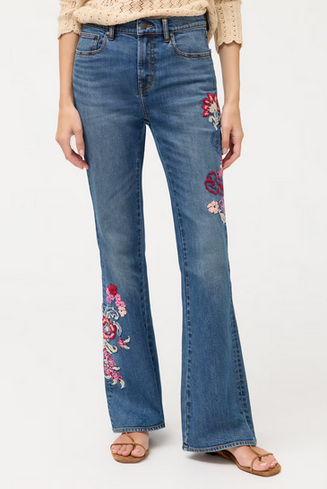 denim with embroidery