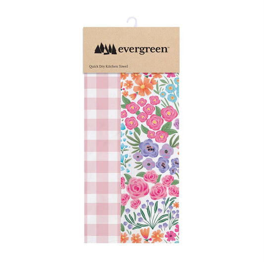 Towels Floral Ditsy Quick Dry Waffle Weave Double-Sided Bunny Blooms