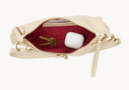 Hammitt KYLE SML Belted Parchment / Gold Shoulder Bag