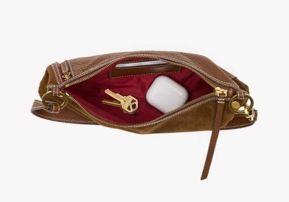 Hammitt KYLE SML Cinnamon Suede / Antique Gold Shoulder Bag