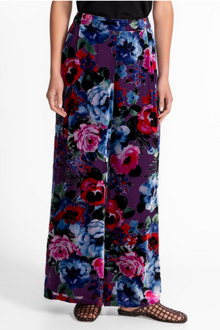 floral elastic waist pant 