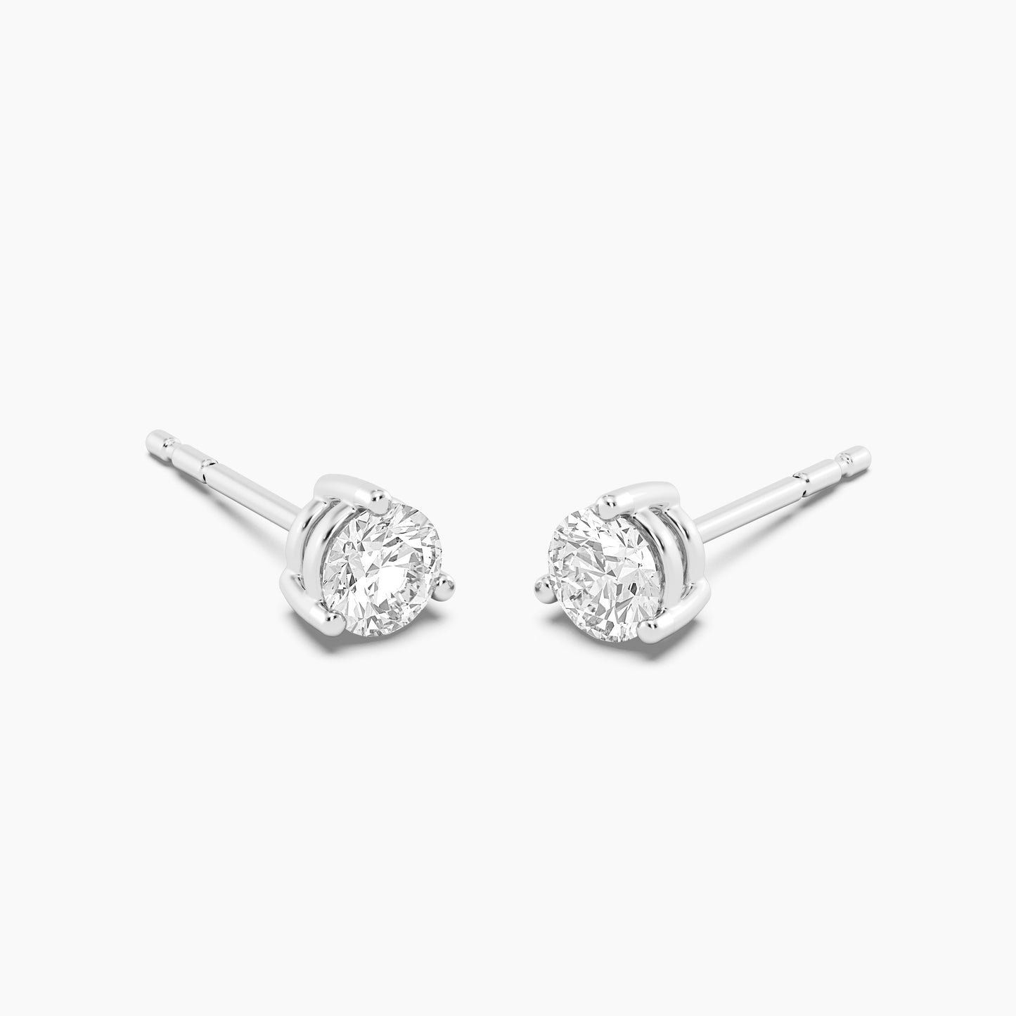 Earrings Three Prong Lab-Grown 0.50 Ct Stud Waterproof