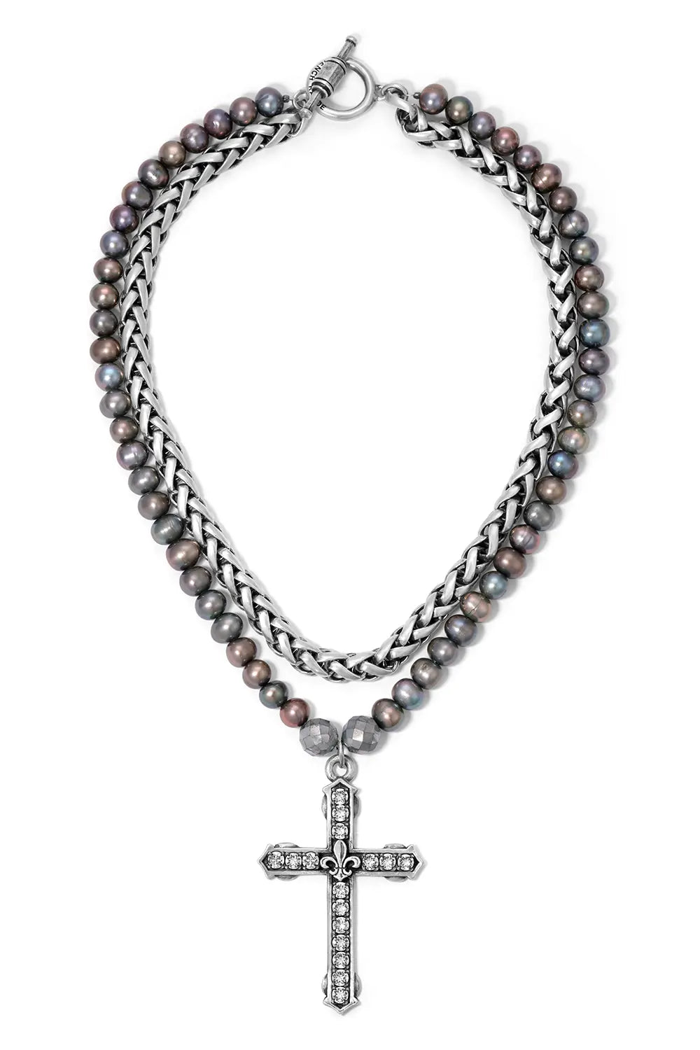 French Kande Serilda Necklace Silver Cross