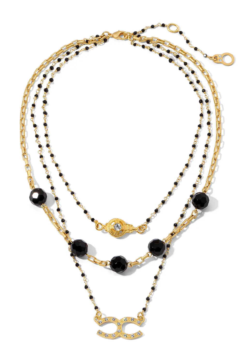 French Kande Frachie Necklace Gold Cheval Pendant