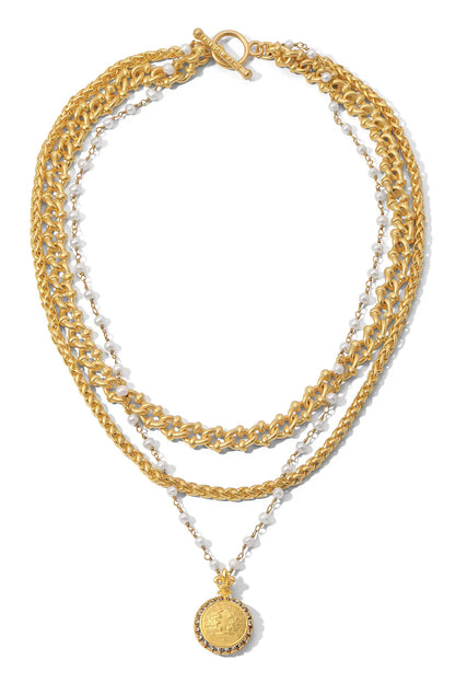 French Kande Clemence Necklace Gold Petite Medallion Rurale