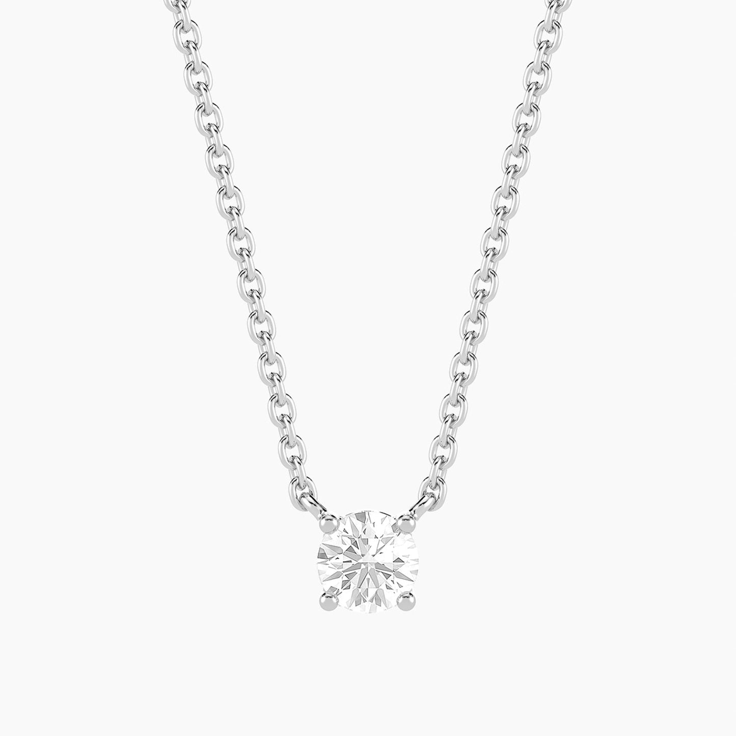 Necklace Round Lab-Grown 0.25 Ct Diamond Waterproof