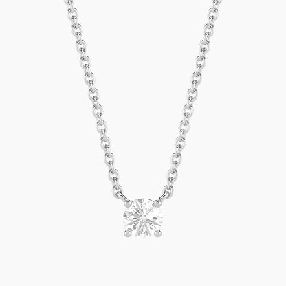 Necklace Round Lab-Grown 0.25 Ct Diamond Waterproof