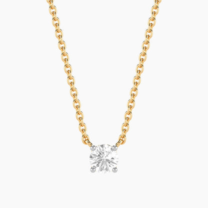 Necklace Round Lab-Grown 0.25 Ct Diamond Waterproof