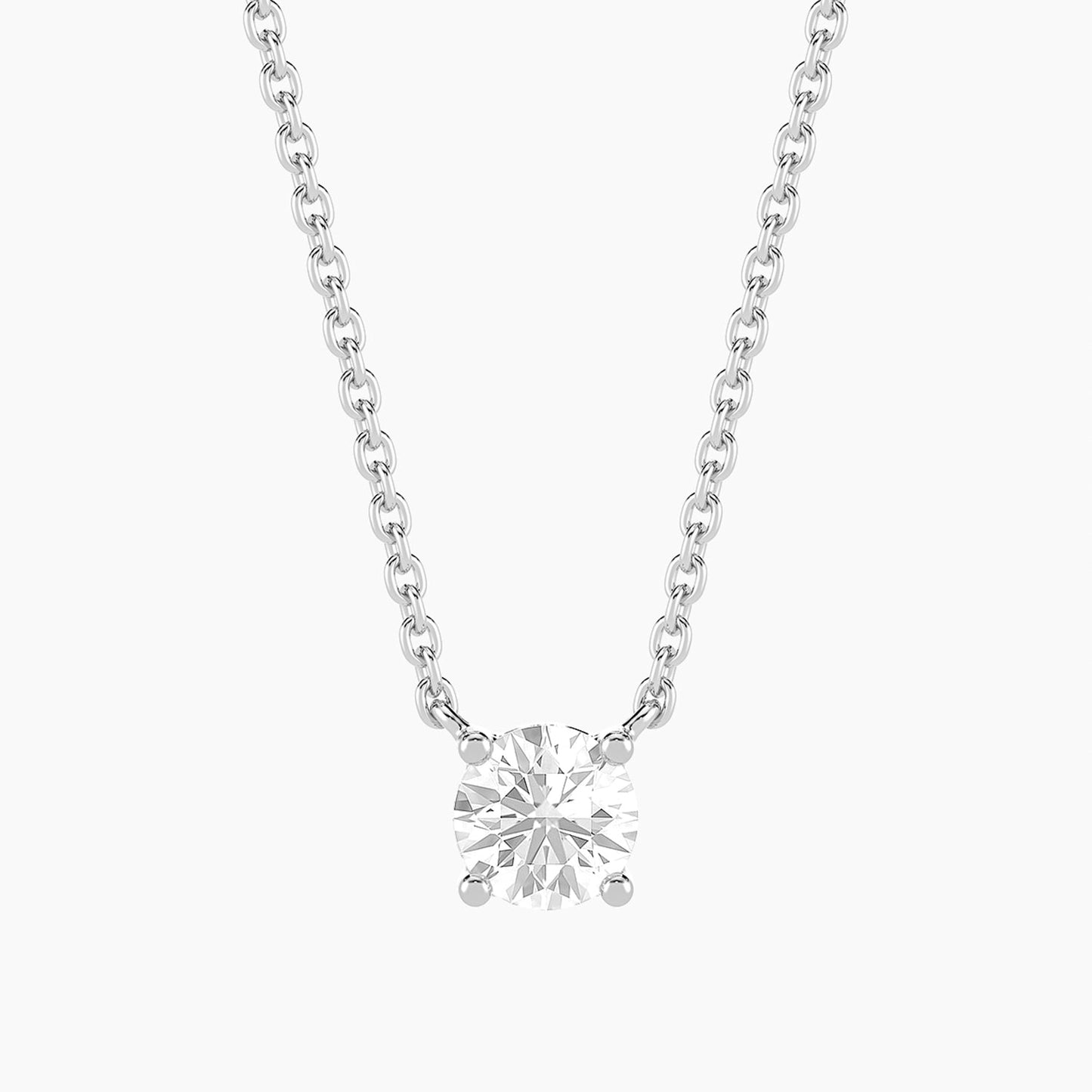Necklace Round Lab-Grown 0.50 Ct Diamond Waterproof