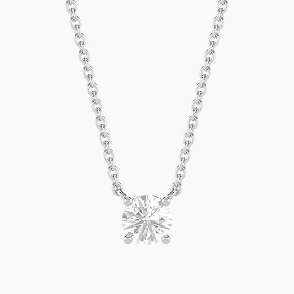 Necklace Round Lab-Grown 0.50 Ct Diamond Waterproof