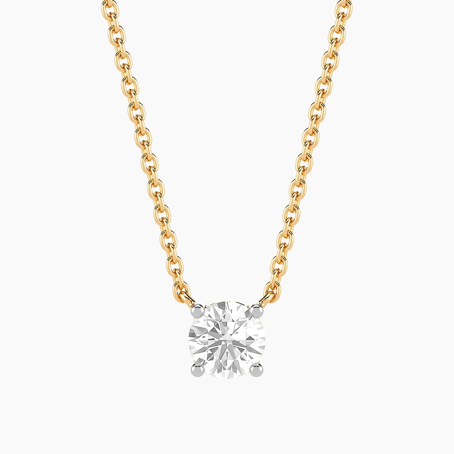 Necklace Round Lab-Grown 0.50 Ct Diamond Waterproof