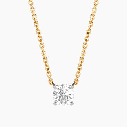 Necklace Round Lab-Grown 0.50 Ct Diamond Waterproof