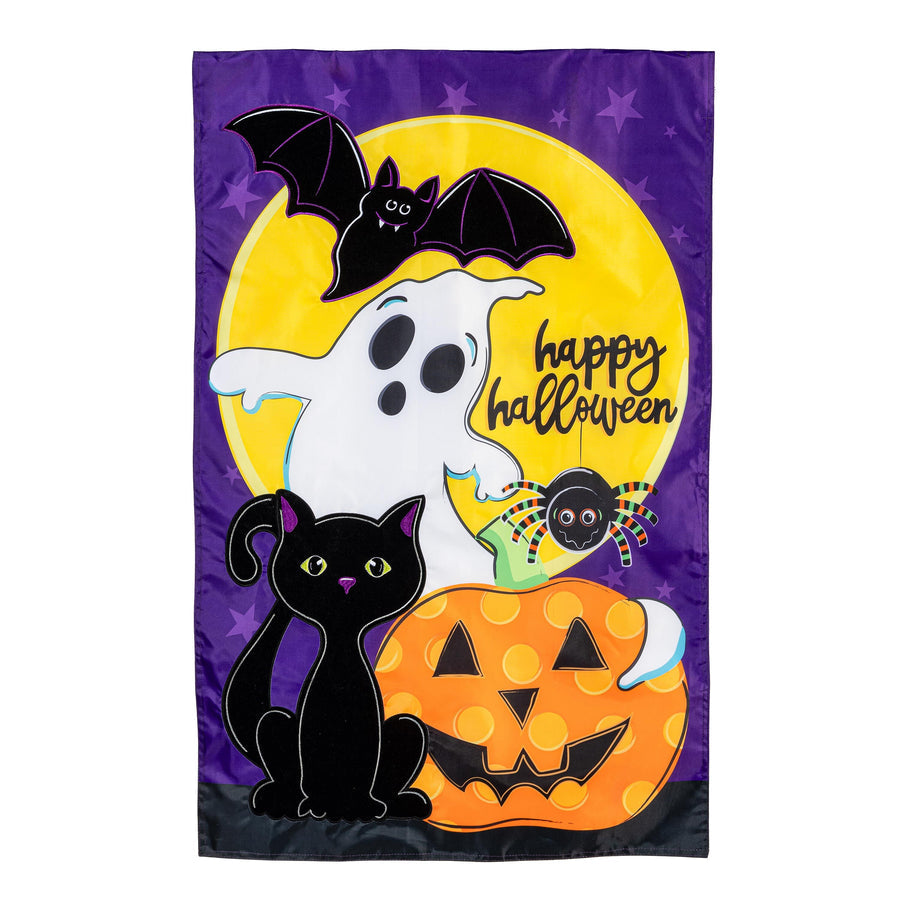 Evergreen Flag Halloween Friends Applique
