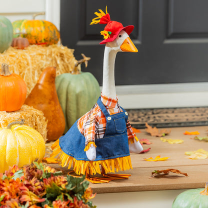 scarecrow porch goose outfit