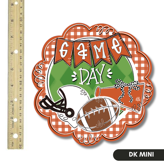 Mini Game Scallop Day Burnt Orange & White Hanger