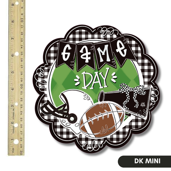Mini Game Day Scallop Black & White Hanger