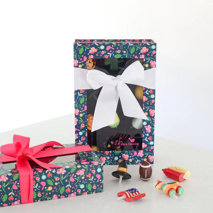 KEEPSAKE BOX FLORAL 12 SECTION 13.5X10.75X3