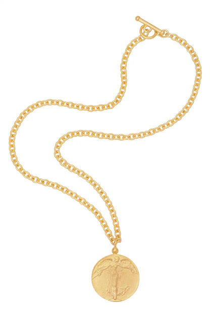 gold medallion necklace 