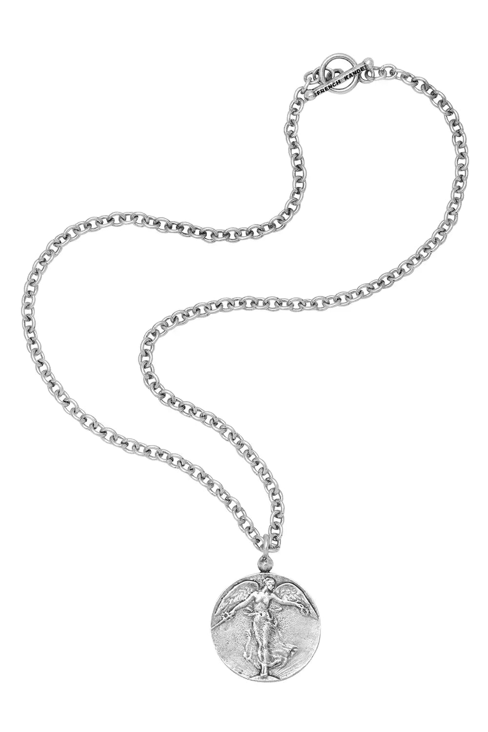 silver medallion necklace 