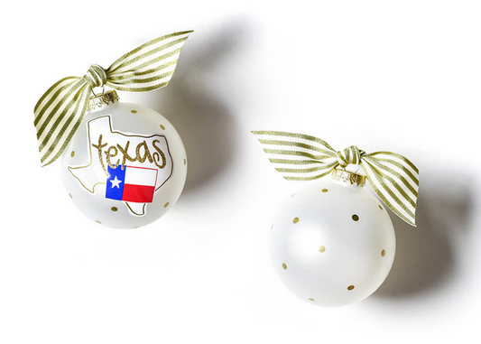 Ornament Texas Motif Glass Happy Everything