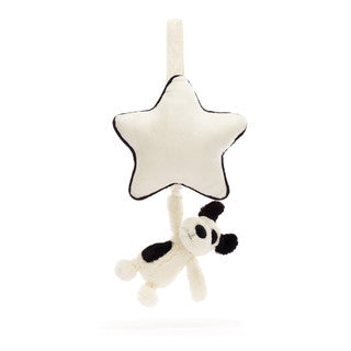 Musical Pull Puppy Bashful Black & Cream