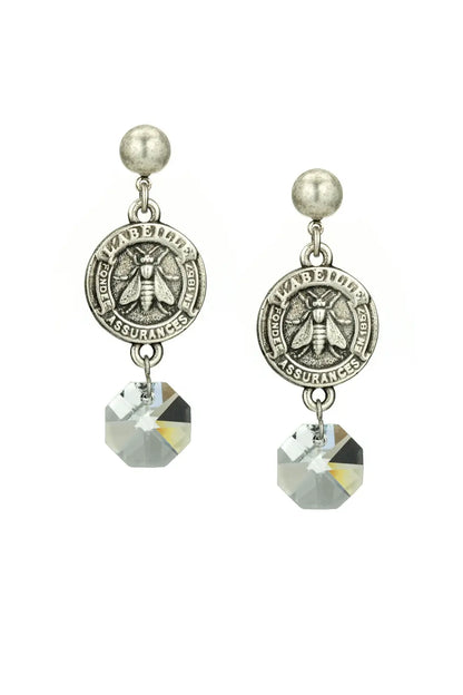 silver earrings with dangle 