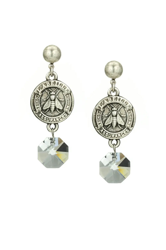 silver earrings with dangle 