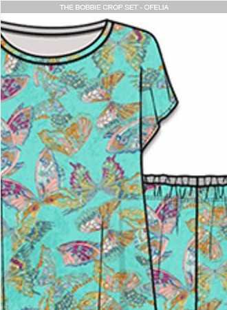 Johnny Was PJ THE BOBBIE CROP SET - OFELIA