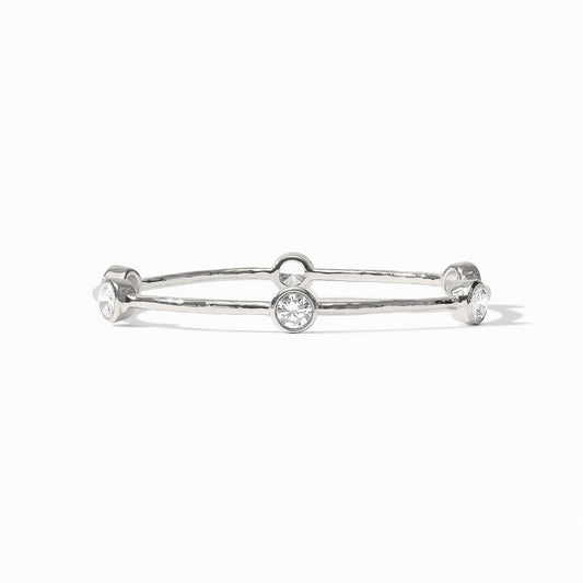 Milano Bangle Cubic Zirconia Silver