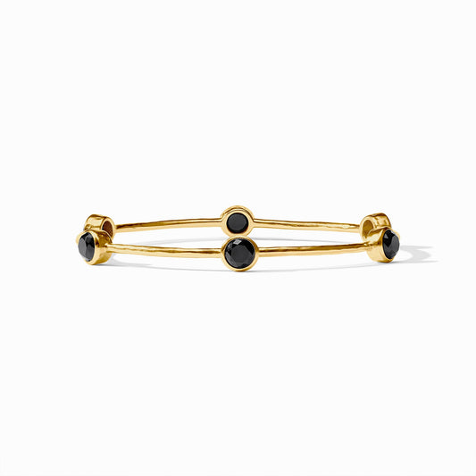 Milano Bangle Luxe Obsidian Black Gold