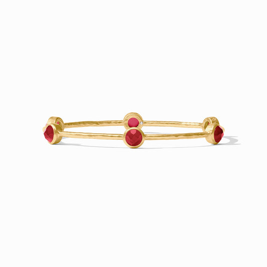 Milano Bangle Luxe Iridescent Ruby Red Gold
