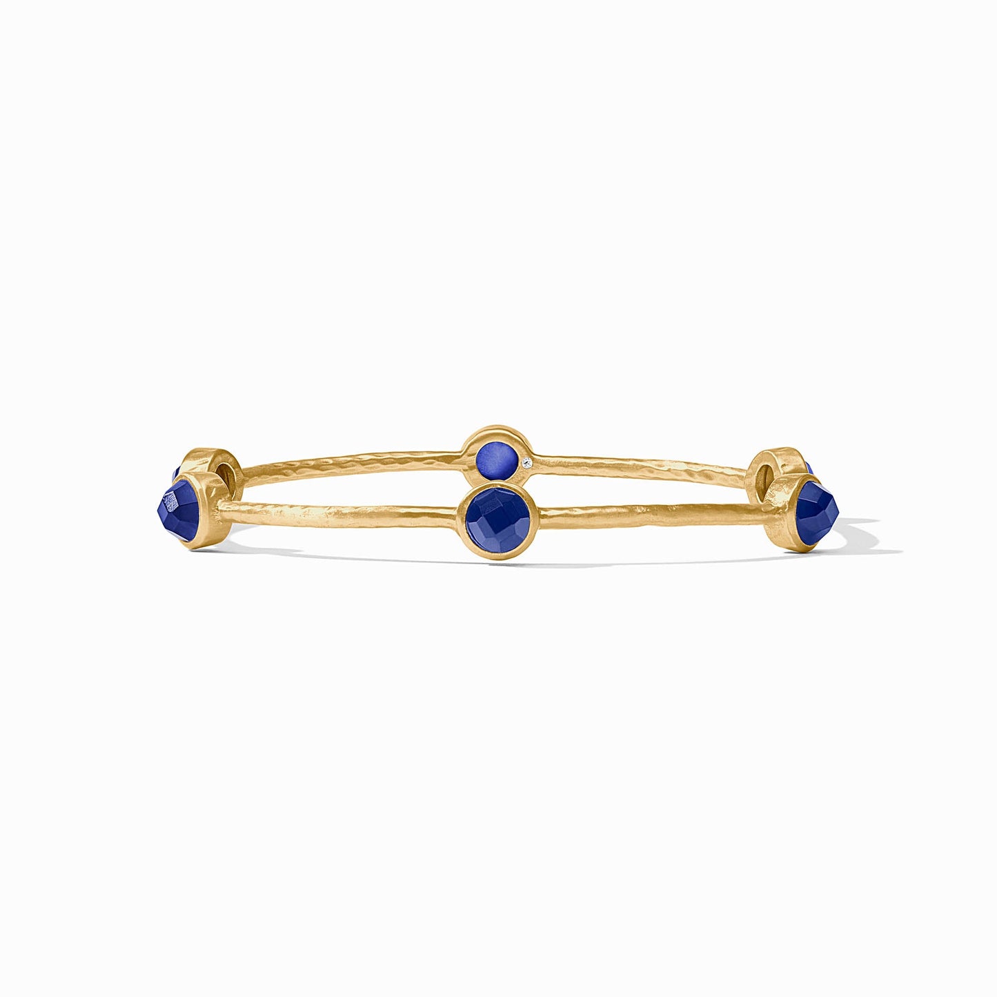 Milano Bangle Luxe Iridescent Sapphire Blue Gold