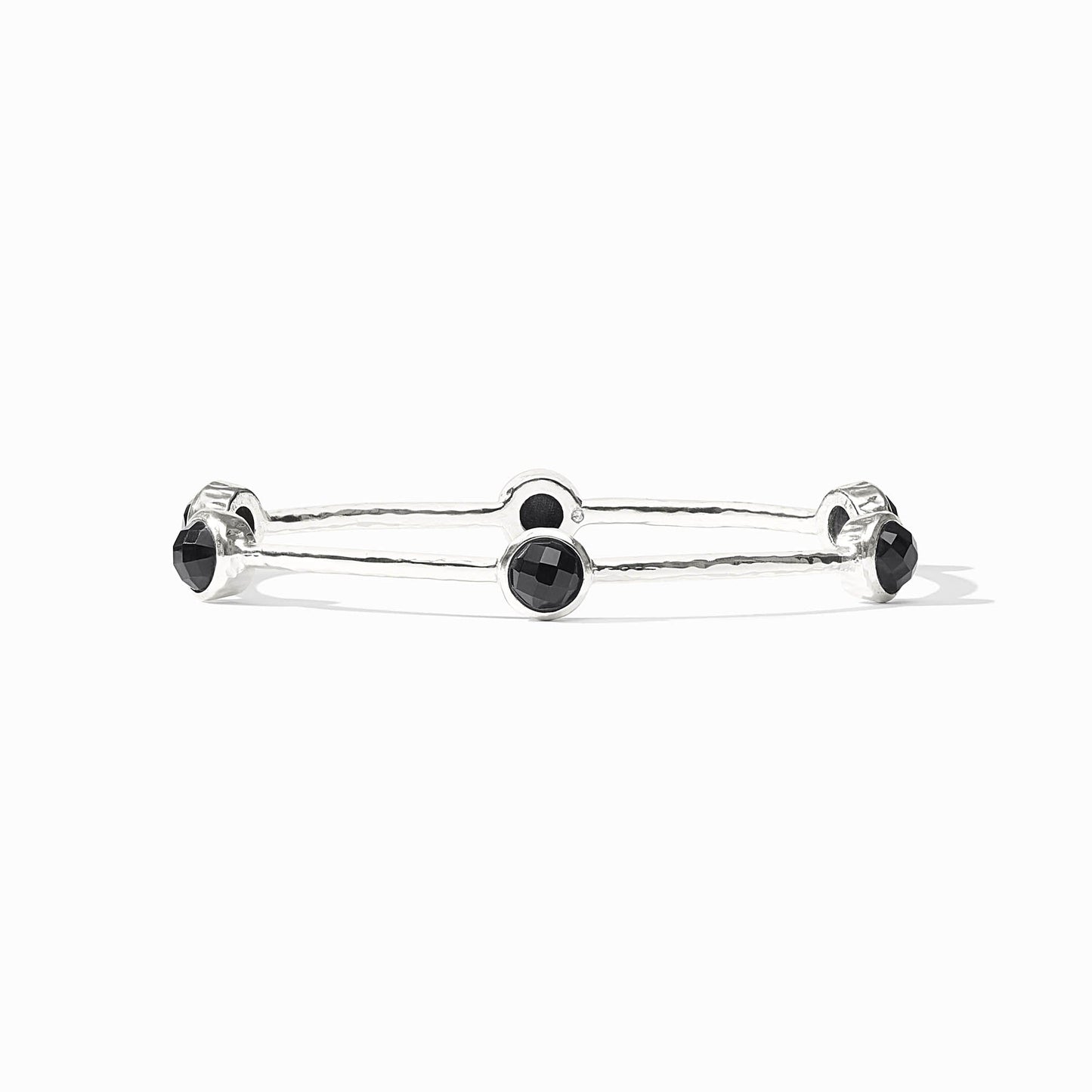 Milano Bangle Luxe Obsidian Black Silver