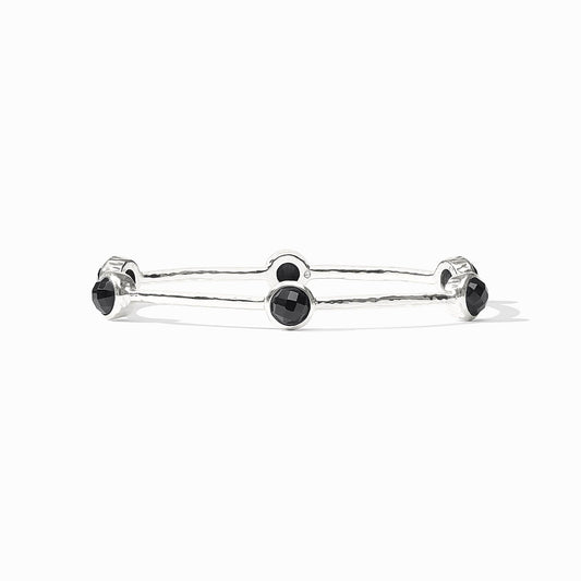 Milano Bangle Luxe Obsidian Black Silver